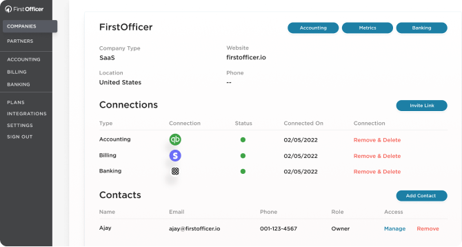 FirstOfficer Dashboard