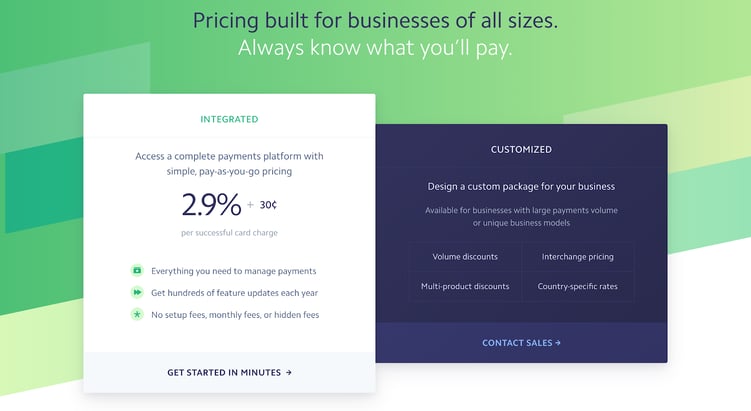 stripe pricing page