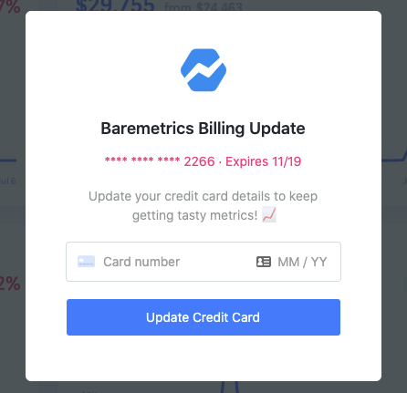 billing update notification