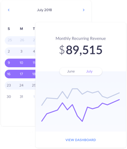 MRR graph and calendar