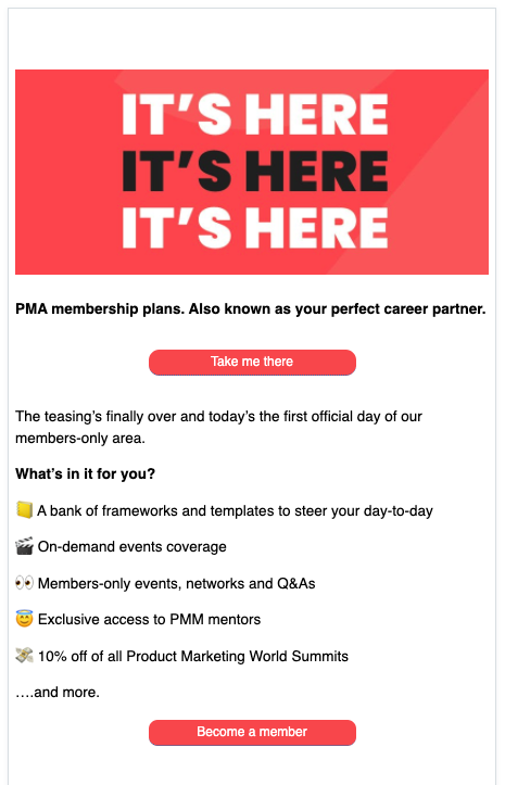 pma membership announcement