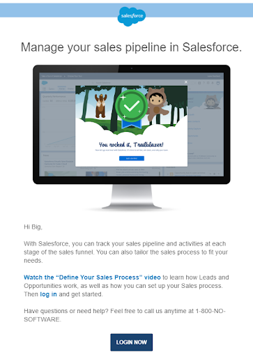 salesforce onboarding email