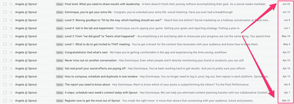 sprout social onboarding emails