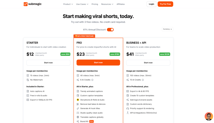 Submagic Pricing Page December 2025 - Edited